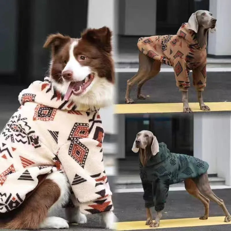 Hooded dog coat