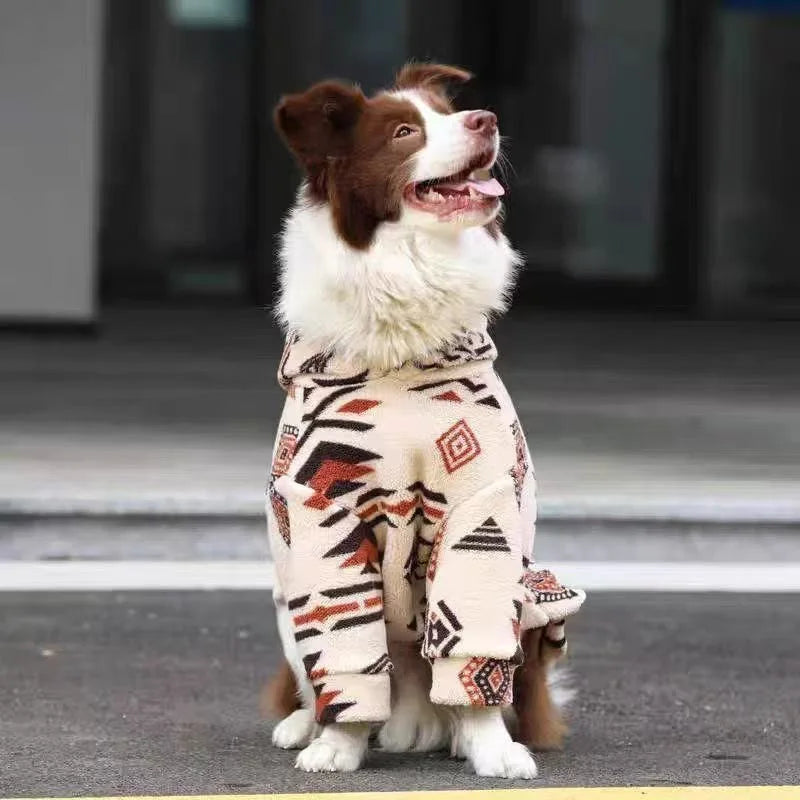 Hooded dog coat