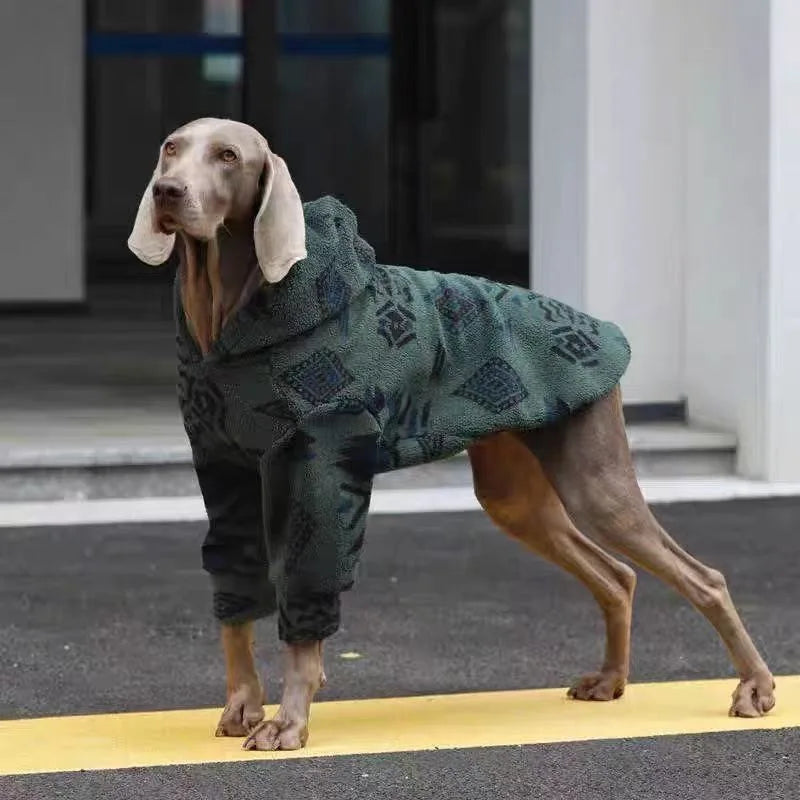 Hooded dog coat