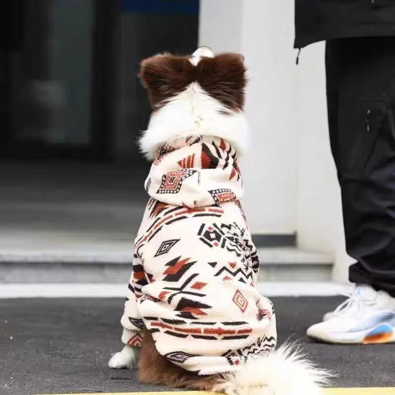 Hooded dog coat