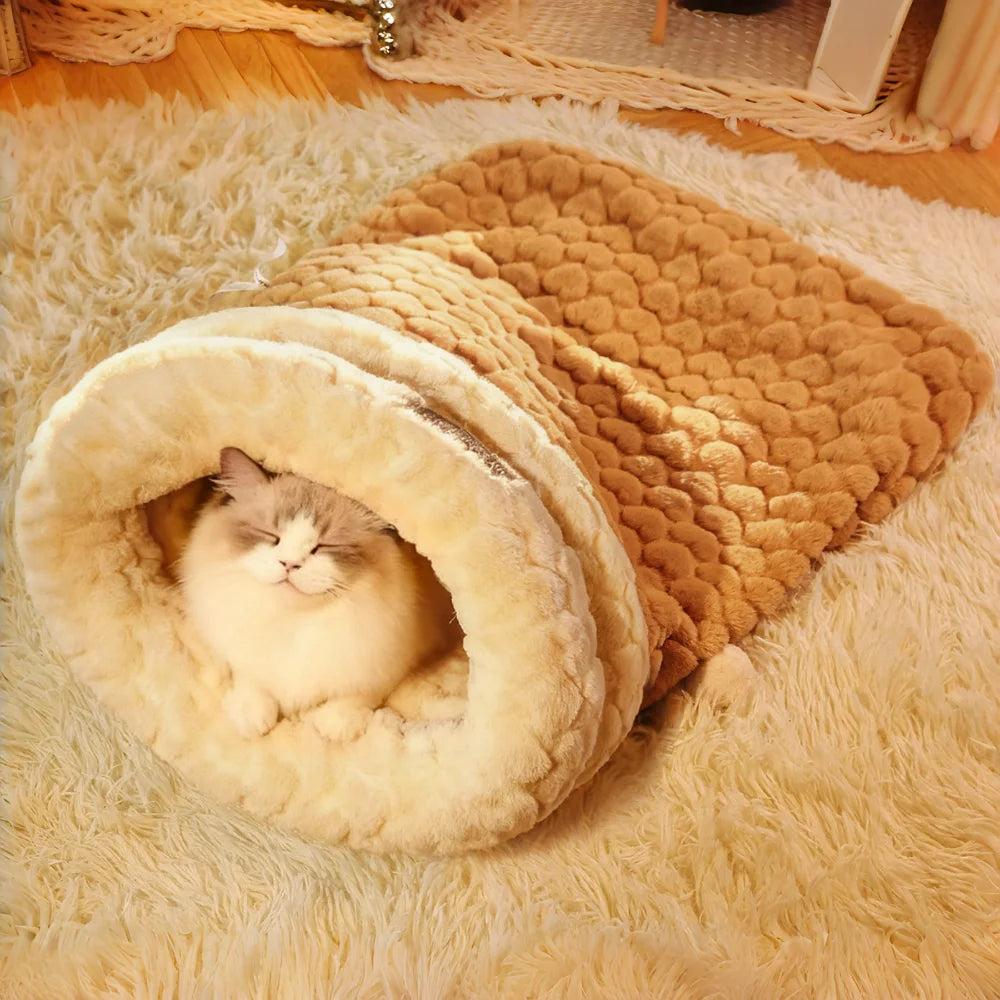 Enclosed cat bed