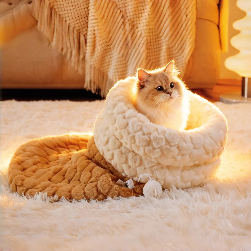 Enclosed cat bed