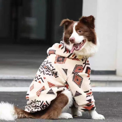 Hooded dog coat